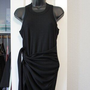 Casual Beach Dress Sleeveless Ruched Tie Tank Bodycon Wrap Mini Dresses
